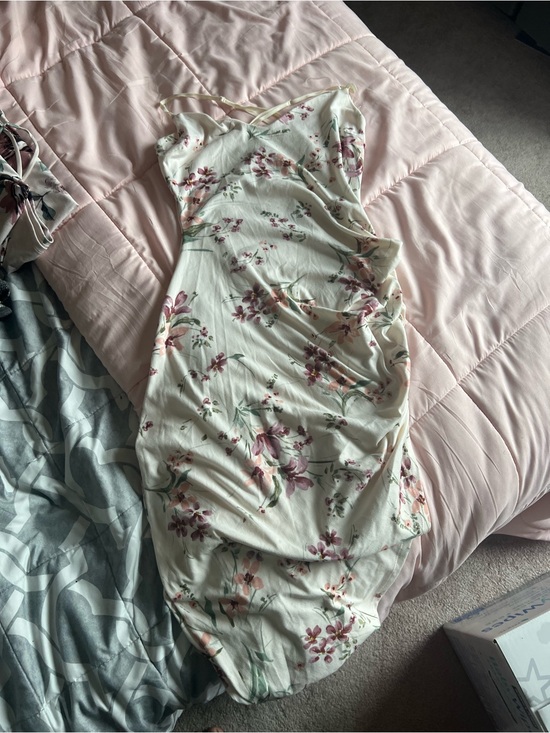 Windsor Dresses & Skirts - Floral Slip Dress with Pink & Green Bouquet Print